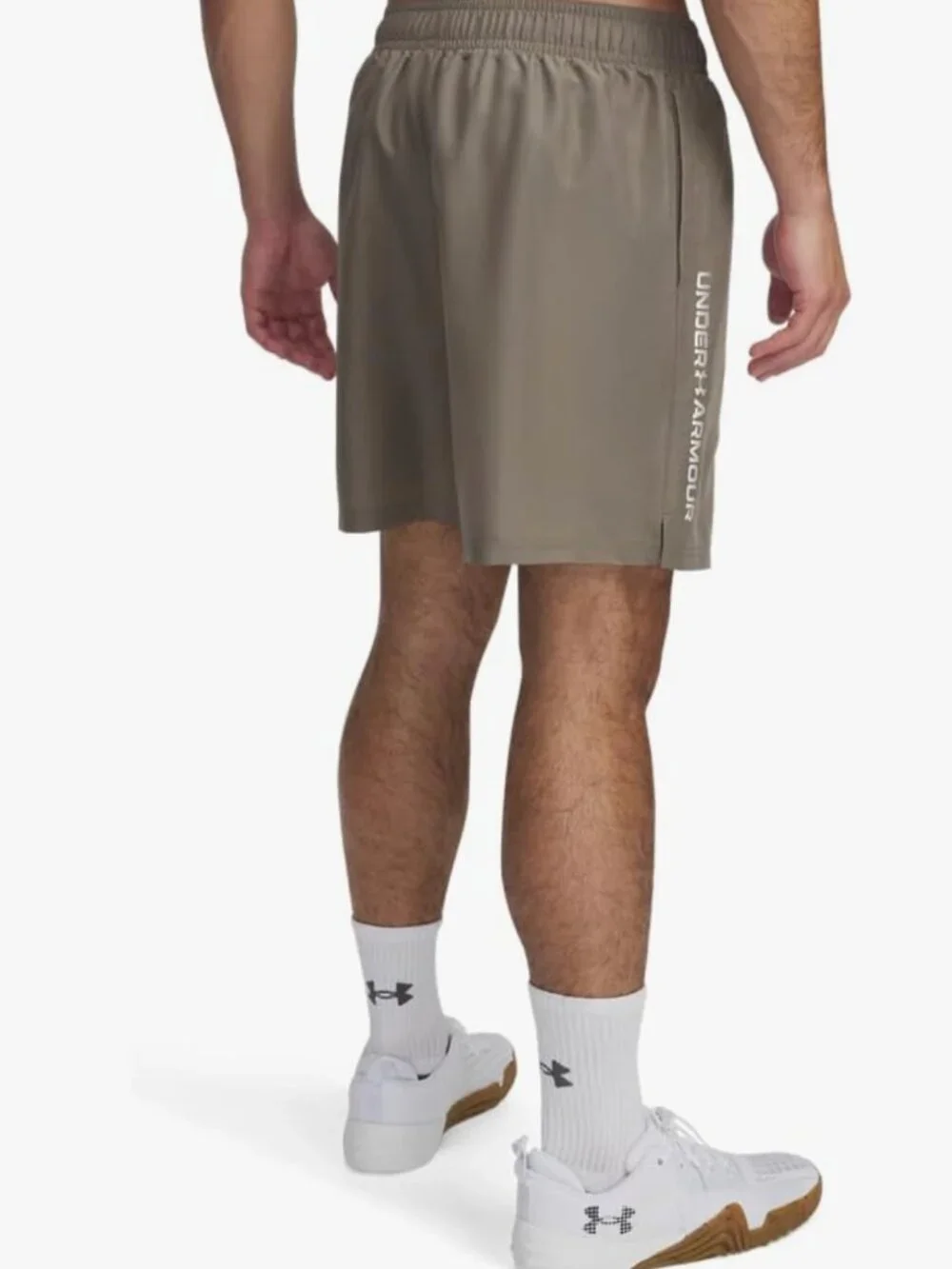 Under Armour Men's Woven Wordmark Shorts, (201) Taupe Dusk - Picture 2 of 3